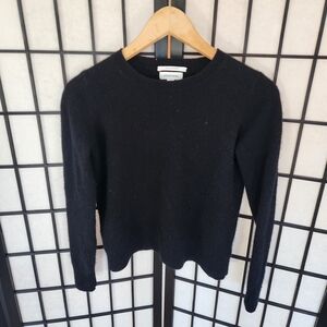 Nordstrom Black Cashmere Crew Neck Sweater